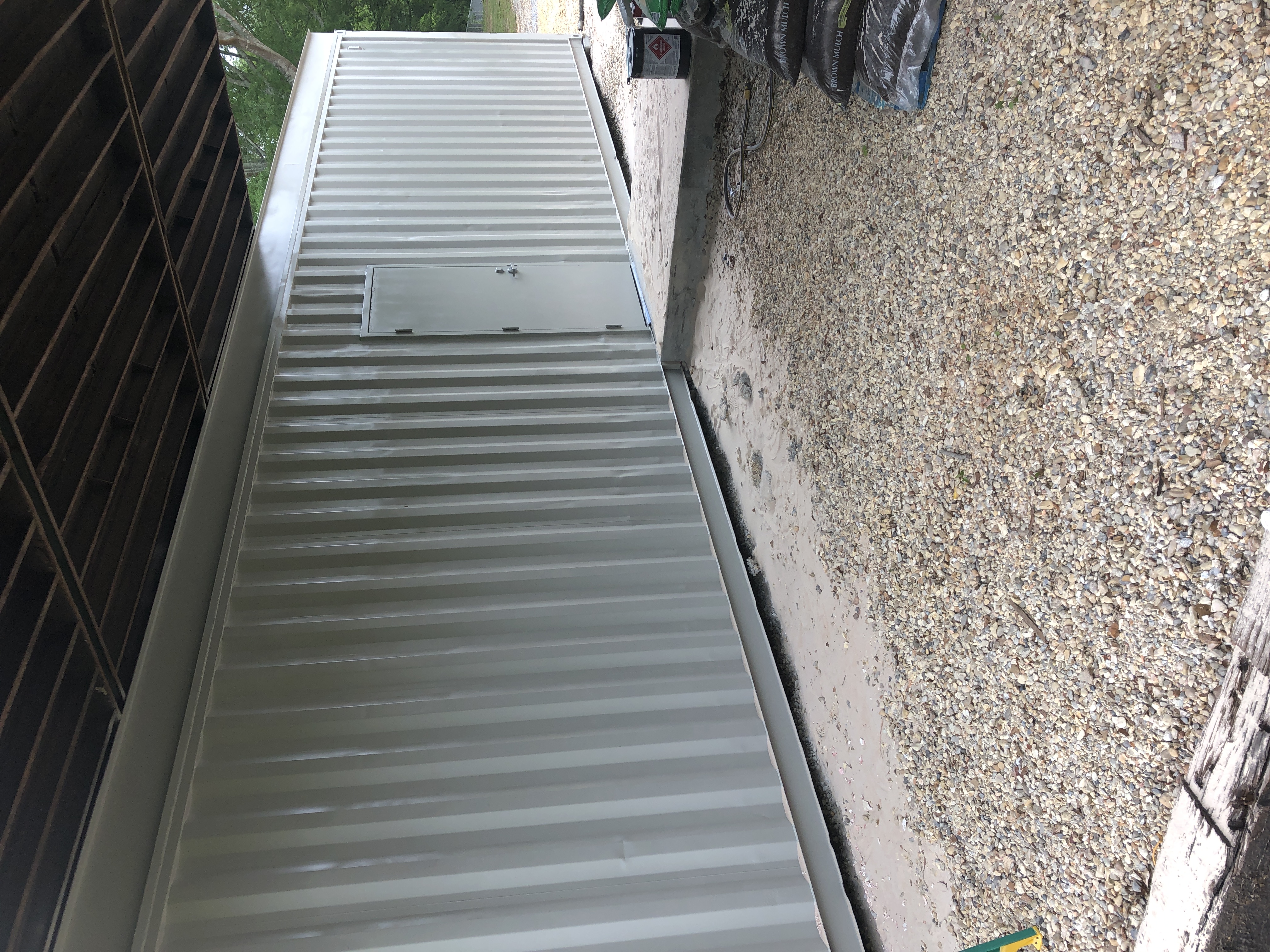 view of Container #2 with a primer coat